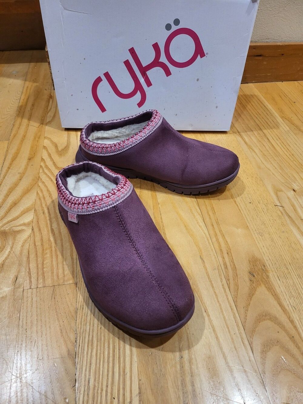 Ryka Women's Stellar Mule Rich Purple Cushioned EVA Insole Size 5 M